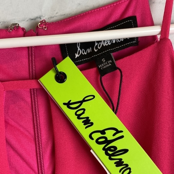 Sam Edelman NWT Women's Sleeveless Pleated Chiffon Maxi Dress S Workwear Office - Picture 11 of 15